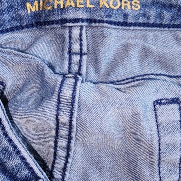 Michael Michael Kors Cropped Capri Jeans Sz 10 Light Wash Stretch - Picture 2 of 3
